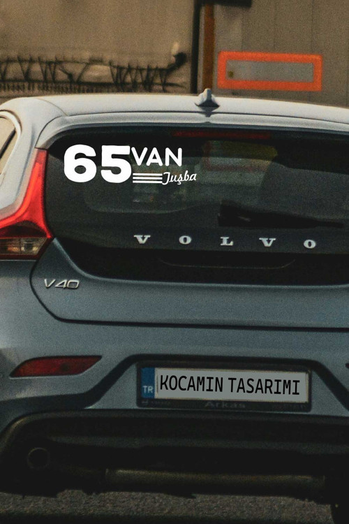 Van 65 Tuşba Kişiye Özel Plaka Sticker Kaliteli Şehir ve İlçe Sticker 40cm