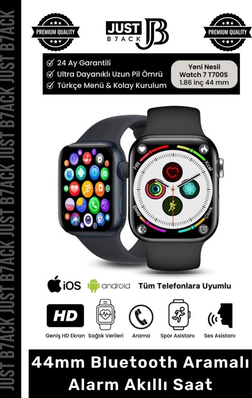 #AkıllıSaat 44mm T700s Watch 7 Ios Android Sağlık Sensörlü Bluetooth Aramalı Alarm Akıllı Saat