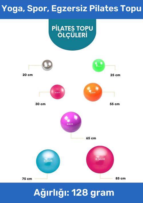 Deluxe Seri Pilates Yoga Egzersiz Topu 65 Cm Pompa Hediyeli Fitilli Kalın Yüksek Kalite Dayanıklı