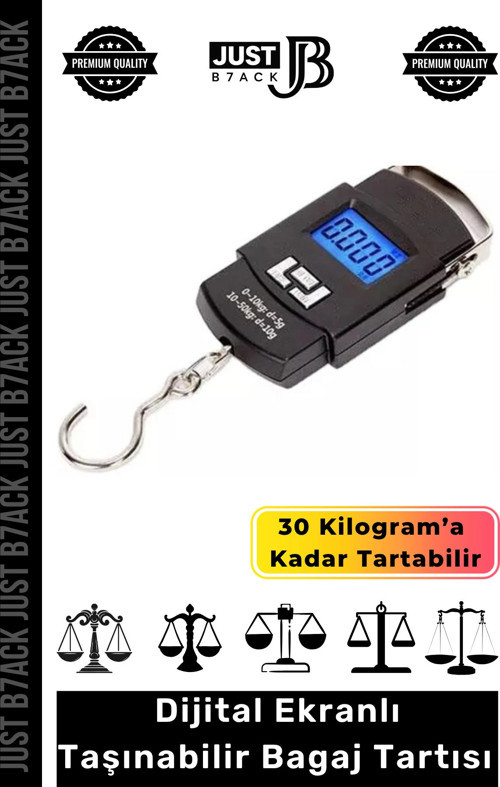 #Tartı Lcd Ekran Seyahat Bavul Ağırlık Pilli Dijital Çok Amaçlı Taşınabilir Bagaj Tartısı Max 30 Kg