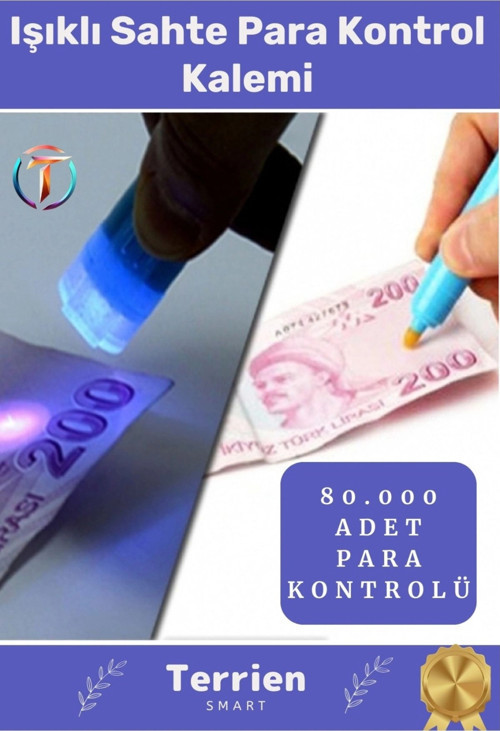 Smart Seri Işıklı Sahte Para Ayırt Etme Cihazı Kontrol Kalemi Ekonomik Pratik Kolay