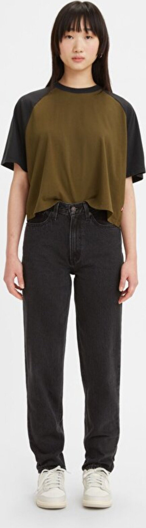 Kadın Siyah Yüksek Bel 80's Mom Jeans Kot Pantolon - A9385-0000