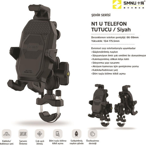 N1 TELEFON TUTUCU SİYAH