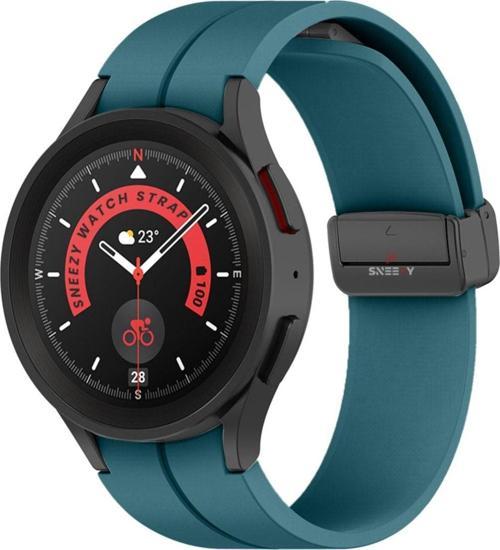 Samsung Galaxy Watch 4 5 Pro 40 42 44 45 46Mm Uyumlu Kavisli Coastal Manyetik Tokalı Silikon Kordon
