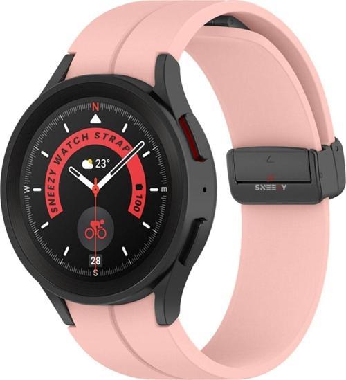Samsung Galaxy Watch 4 5 Pro 40 42 44 45 46Mm Uyumlu Kavisli Coastal Manyetik Tokalı Silikon Kordon