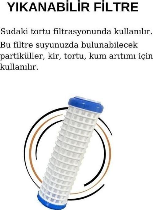 Evora Daire Girişi Yıkanabilir Filtreli Su Arıtma Filtre Kabı 4101100525