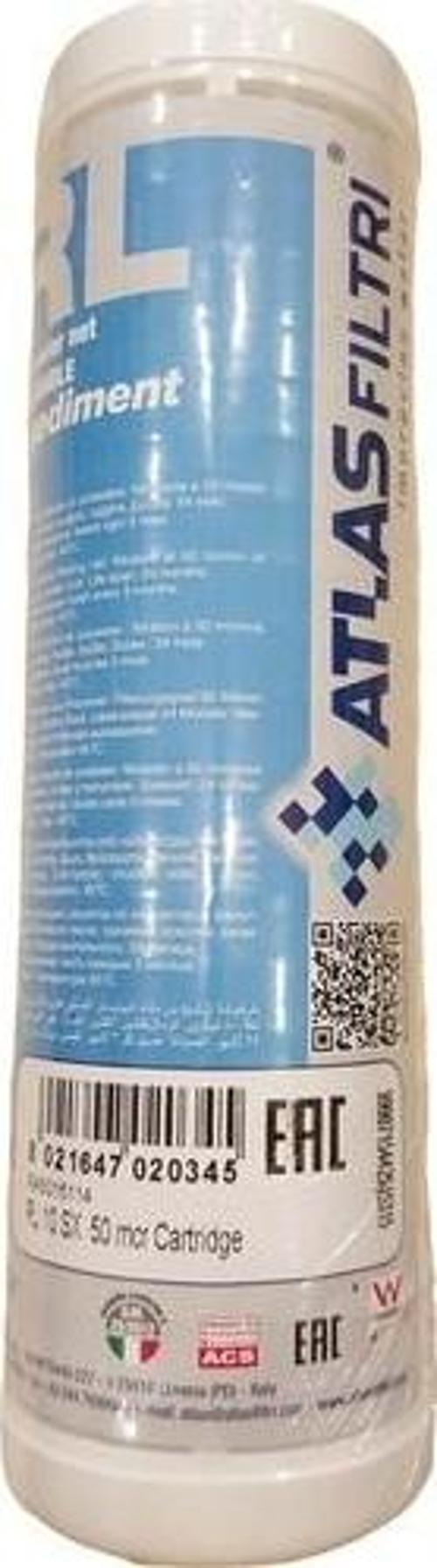 E-Water Atlas 10" Yıkanabilir Su Arıtma Filtresi Yıkanabilir Filtre - 50 Mikron