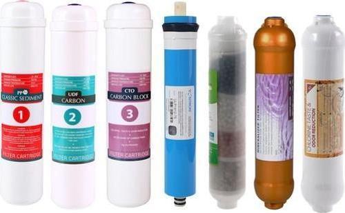 E-Water Kapalı Kasa Su Arıtma Cihazı Filtresi - Inline 7 Aşamalı Su Arıtma Filtre Seti -4'lü- Gold