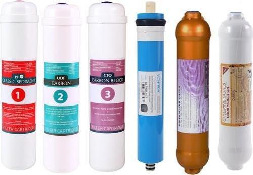 E-Water Su Arıtma Cihazı 6'lı Filtre Seti Vontron Membranlı Kapalı Kasalı Cihazlar İçin Gold Mineral Filtreli