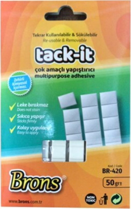 Hamur Yapıştırıcı Tack-it 50 gr 3 Adet Paket Br-420