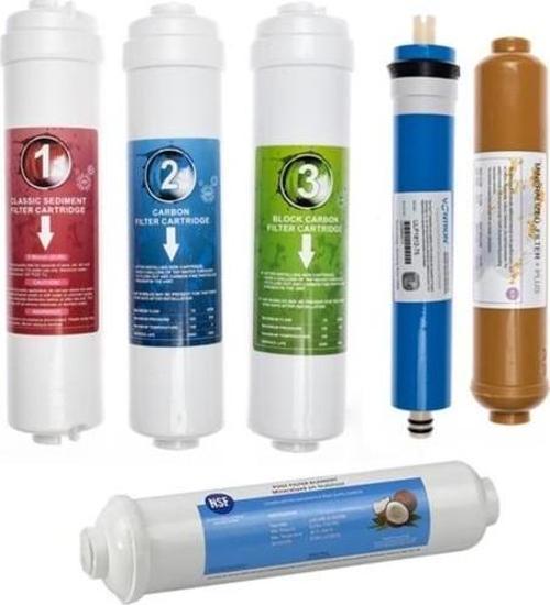 Kapalı Kasa Su Arıtma Cihazı Uyumlu 6'lı Filtre Seti Vontron Membranlı (Mineral Filtre)