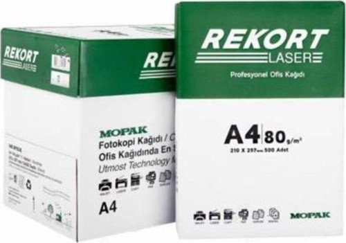 Fotokopi Kağıdı 80 Gr A4 Rekort 5 Li Paket