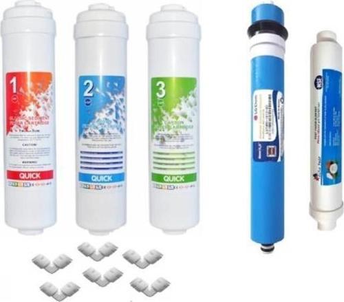 Kapalı Kasa Su Arıtma Cihazları Için Quick Girişli 80 Gpd Membran 5 Aşamalı Filtre Seti
