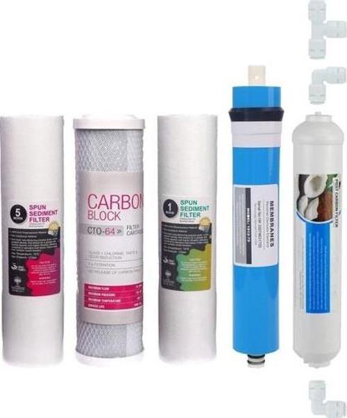Su Arıtma Cihazı Filtresi 5'li Filtre Seti Paket 5 Aşama Membran