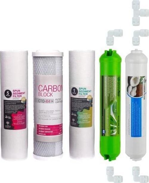 Su Arıtma Cihazı Filtresi 5'li Set Paket Aşama Membransız