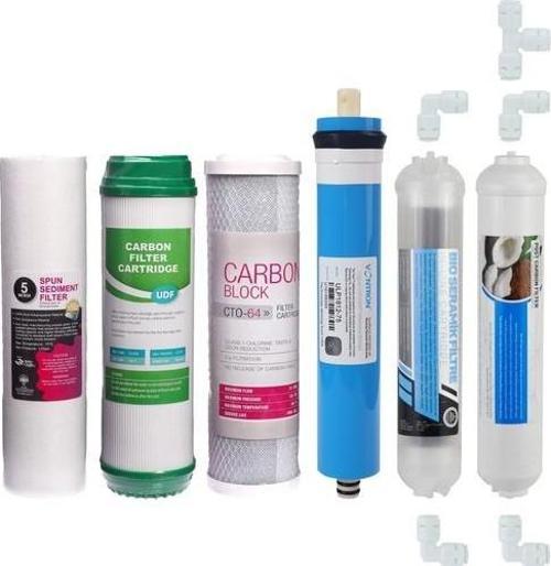 Su Arıtma Cihazı Filtresi 6'lı Filtre Seti Paket 6 Aşama Vontron Membran