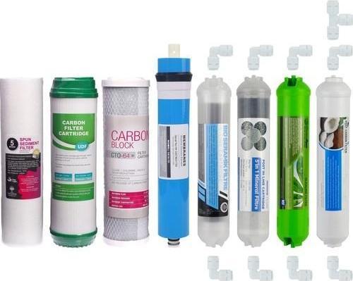 Su Arıtma Cihazı Filtresi 8'li Filtre Seti Paket 12 Aşama Membran