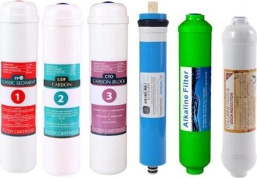 Su Arıtma Cihazı 6'lı Filtre Seti Kapalı Kasalı Cihazlar Için Alkali Filtreli