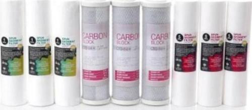 Su Arıtma Filtresi 9 Lu Set Spun Blok Karbon