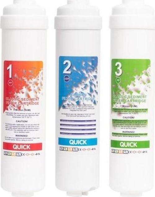 Su Arıtma Cihazı Filtresi Kapalı Kasa 3'lü Filtre Seti