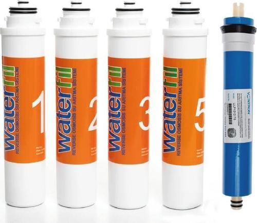 Waterlife Su Arıtma Cihazı Uyumlu Tak-Çevir 6'lı Filtre Seti, Vontron Membranlı