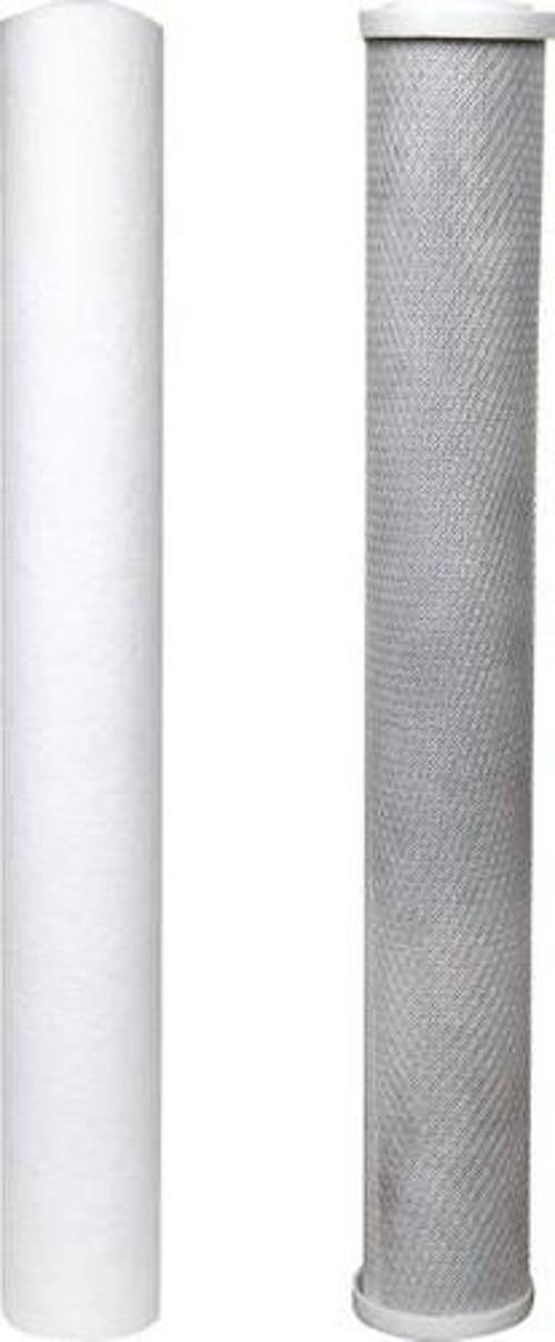 WaterGold Su Arıtma 20 inç 5 Micron Tortu ve Blok Aktif Karbon Filtresi