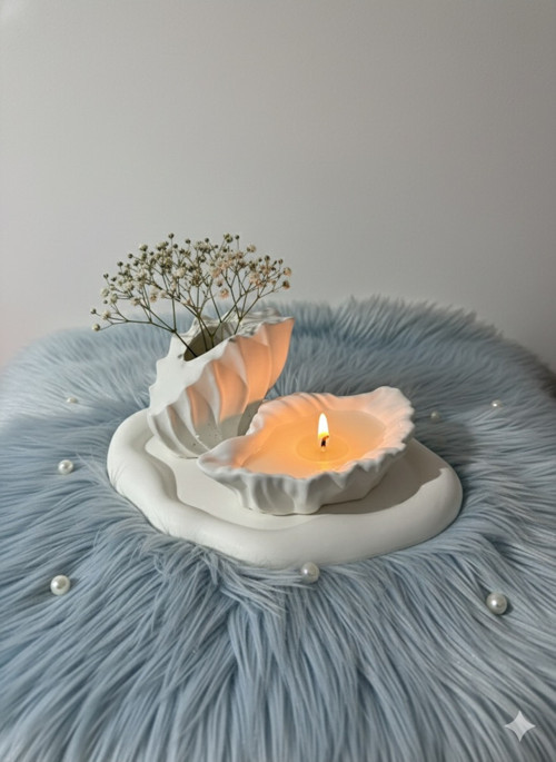 El Yapımı Beyaz Dekorasyon Vazo Set Aqua Set