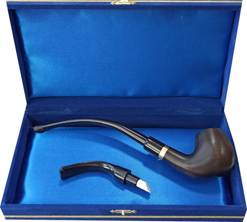 Uzun kısa sap metal veya 9 mm filtre bir arada siyah gemici pipo