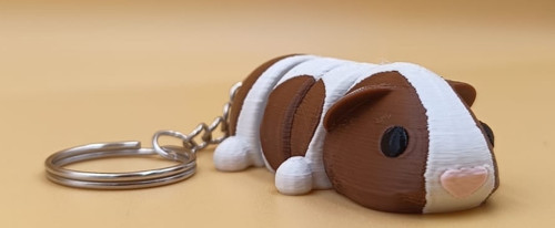 Sevimli Guinea Pig Hareketli Anahtarlık Çanta Süsü Charm