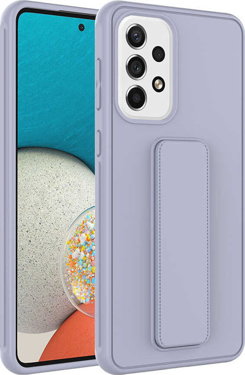 Galaxy A73 Kılıf MSRA Qstand Kapak - Gri