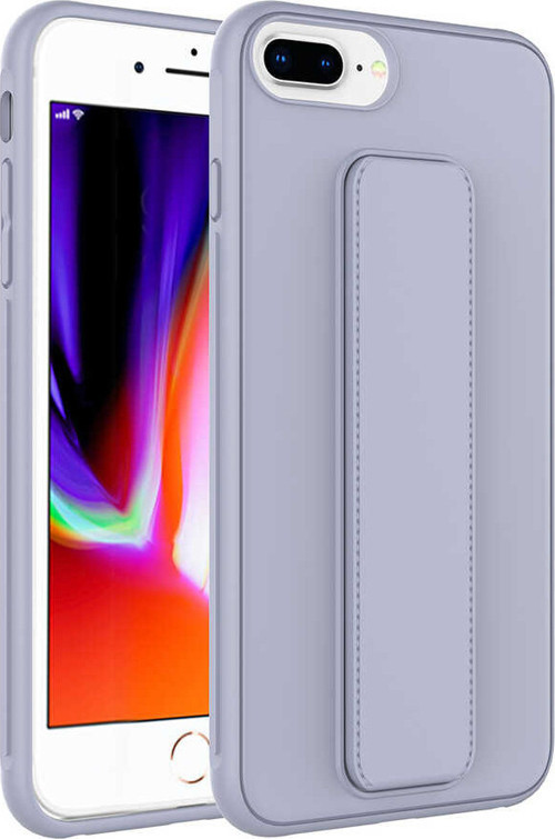 iPhone 7 Plus Kılıf MSRA Qstand Kapak - Gri