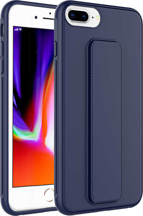 iPhone 7 Plus Kılıf MSRA Qstand Kapak - Lacivert