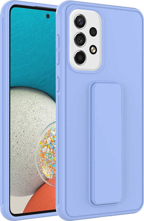 Galaxy A73 Kılıf MSRA Qstand Kapak - Lila