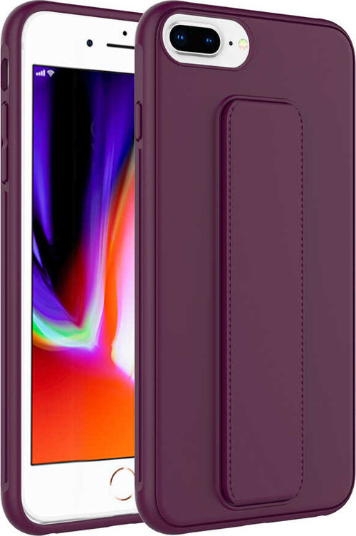 iPhone 7 Plus Kılıf MSRA Qstand Kapak - Mürdüm