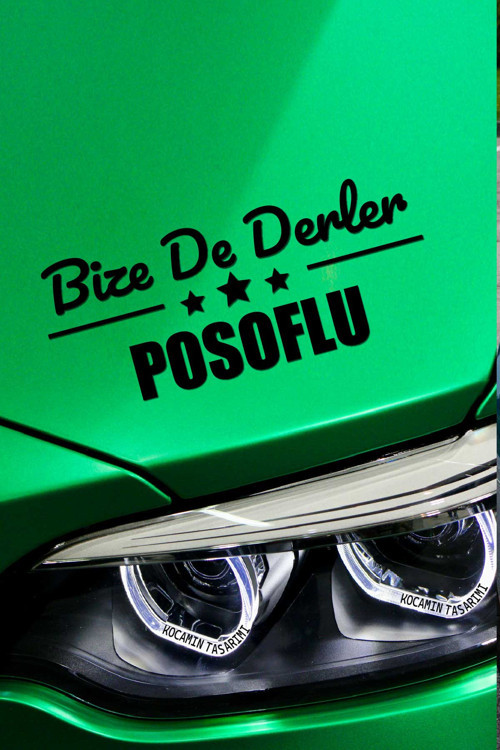 Ardahan Posof Klasik Siyah Sticker Ardahan Bize De Derler Posoflu 40x15 cm Araba Çıkartma