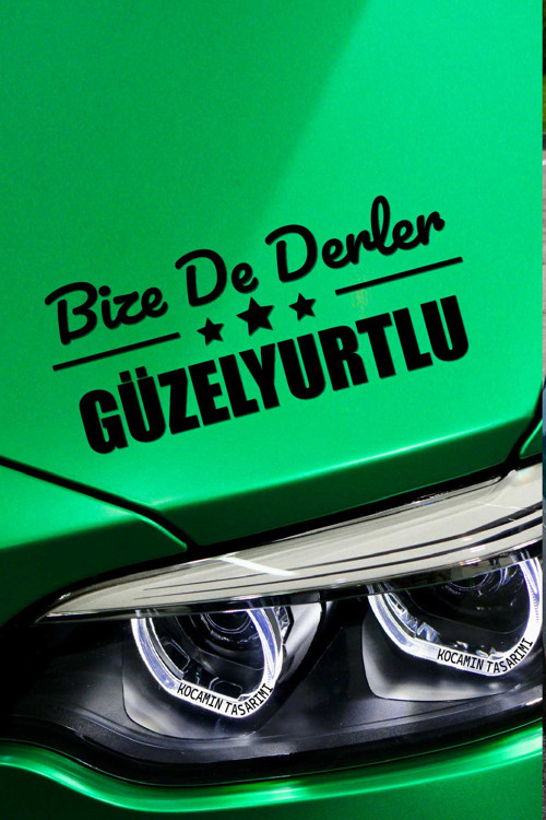 Aksaray Güzelyurt Özel Araç Çıkartma Aksaray Bize De Derler Güzelyurtlu40x15 cm Araç Stickerı
