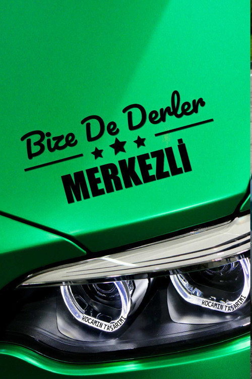 Batman Merkez Estetik Araba Çıkartma Batman Bize De Derler Merkezli40x15 cm Araç Tasarımı