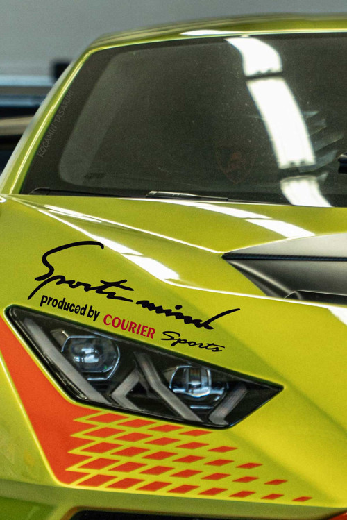 Ford Courier Sport Mind Şeritli Far Sticker Özel Tasarım Siyah Kırmızı Yazılı Oto Sticker Courier Yazılı