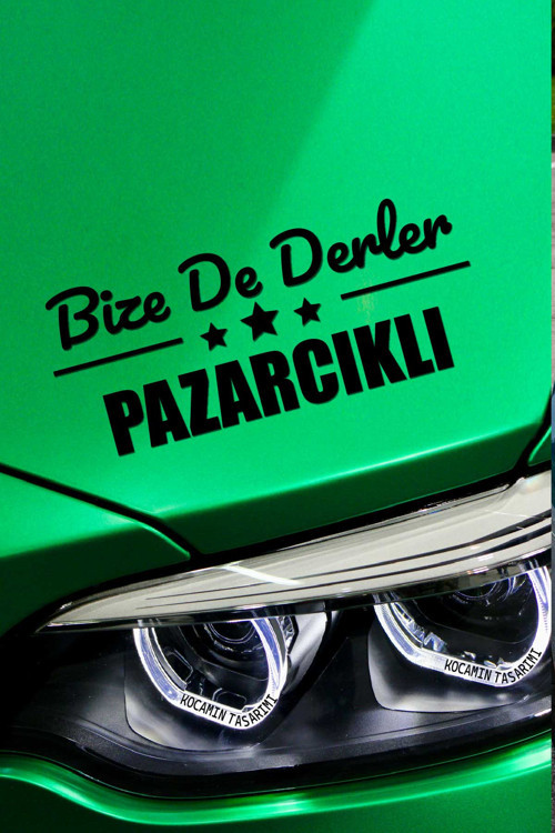 Kahramanmaraş Pazarcık Siyah Araba Etiketi Kahramanmaraş Bize De Derler Pazarcıklı 40x15 cm Otomobil Sticker