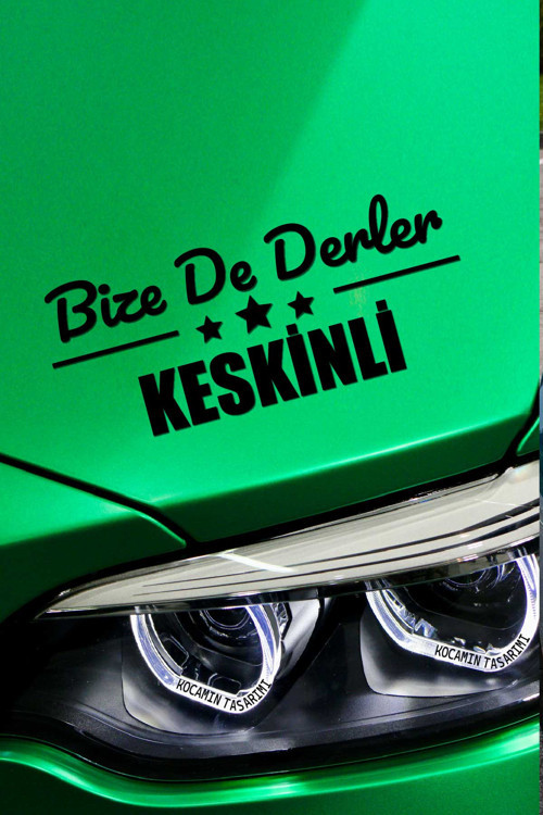 Kırıkkale Keskin Siyah Çıkartma Kırıkkale Bize De Derler Keskinli 40x15 cm Araç Etiketi