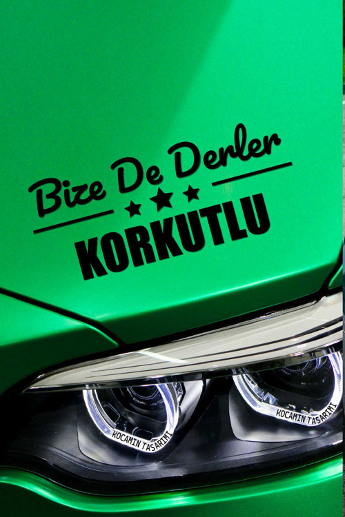 Muş Korkut Siyah Çıkartma Muş Bize De Derler Korkutlu 40x15 cm Araç Etiketi
