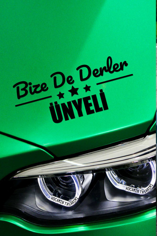 Ordu Ünye Özel Araç Çıkartma Ordu Bize De Derler Ünyeli40x15 cm Araç Stickerı