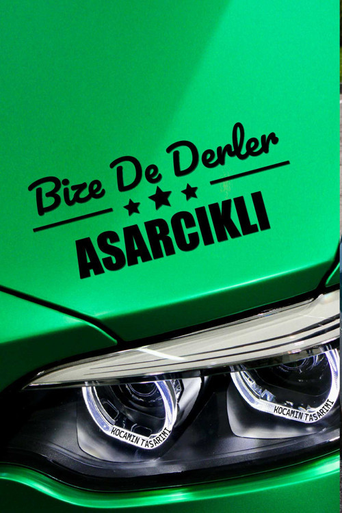 Samsun Asarcık Siyah Araba Etiketi Samsun Bize De Derler Asarcıklı 40x15 cm Otomobil Sticker