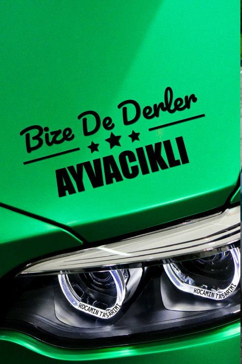 Samsun Ayvacık Memleket Araç Tasarım Samsun Bize De Derler Ayvacıklı 40x15 cm Siyah Etiket