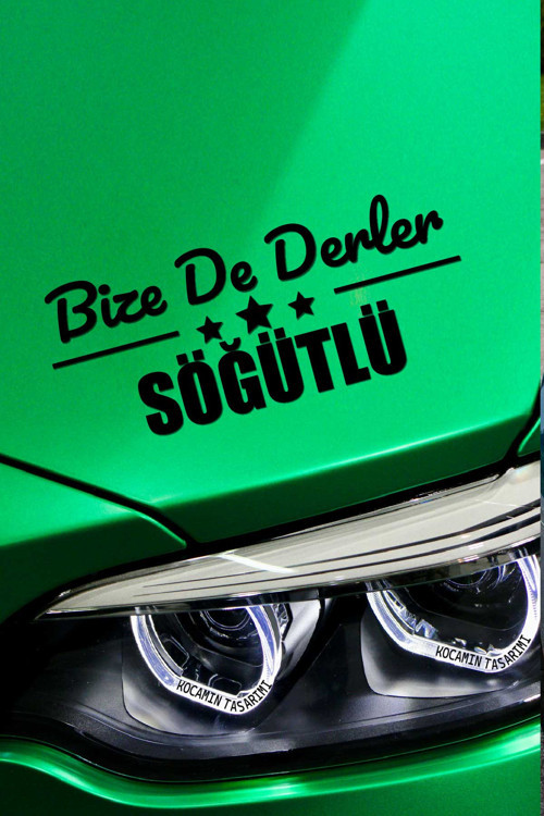 Sakarya Söğütlü Klasik Siyah Sticker Sakarya Bize De Derler Söğütlü 40x15 cm Araba Çıkartma