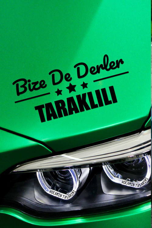 Sakarya Taraklı Klasik Siyah Sticker Sakarya Bize De Derler Taraklılı 40x15 cm Oto Sticker