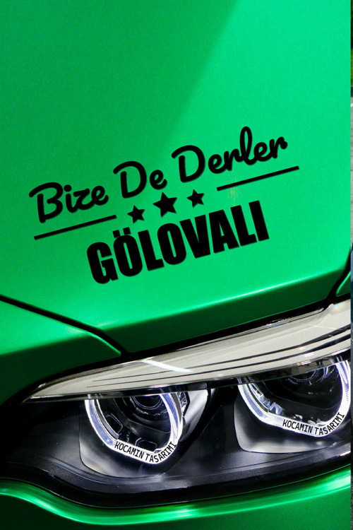 Sivas Gölova Siyah Araba Etiketi Sivas Bize De Derler Gölovalı 40x15 cm Otomobil Sticker