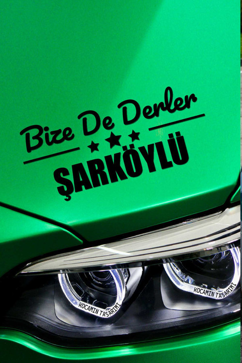 Tekirdağ Şarköy Şık Araç Tasarımı Tekirdağ Bize De Derler Şarköylü 40x15 cm Oto Çıkartma