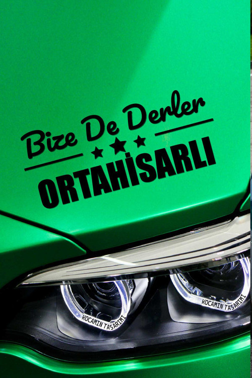 Trabzon Ortahisar Memleket Araç Tasarım Trabzon Bize De Derler Ortahisarlı 40x15 cm Siyah Etiket