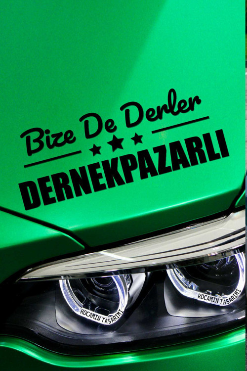 Trabzon Dernekpazarı Siyah Araba Etiketi Trabzon Bize De Derler Dernekpazarlı 40x15 cm Otomobil Sticker